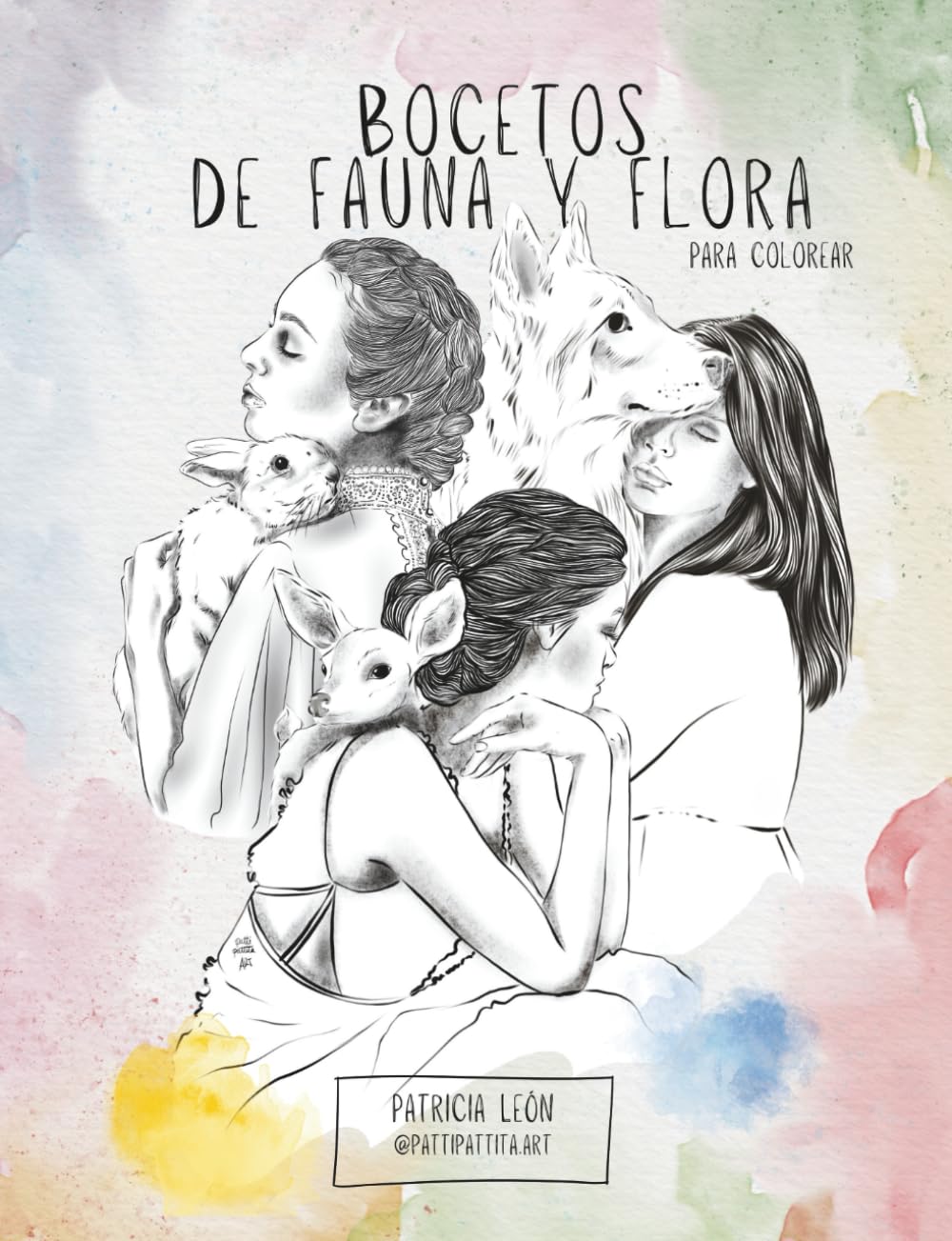 Bocetos de fauna y flora para colorear: Libro de colorear