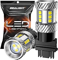 SEALIGHT 3157 LED Reverse Brake Bulbs 6000K White 1800LM Super Bright, Fits 3156/3057/3056 Turn Signal Tail Lights - 2 Pack