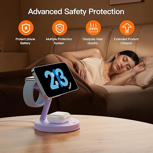 Miniatura 5 de Estación de carga 3 en 1 2025 para Apple iPhone AirPods Watch con cargador Mag-Safe Soporte de cargador inalámbrico para iPhone Air1716 15 14 13 12