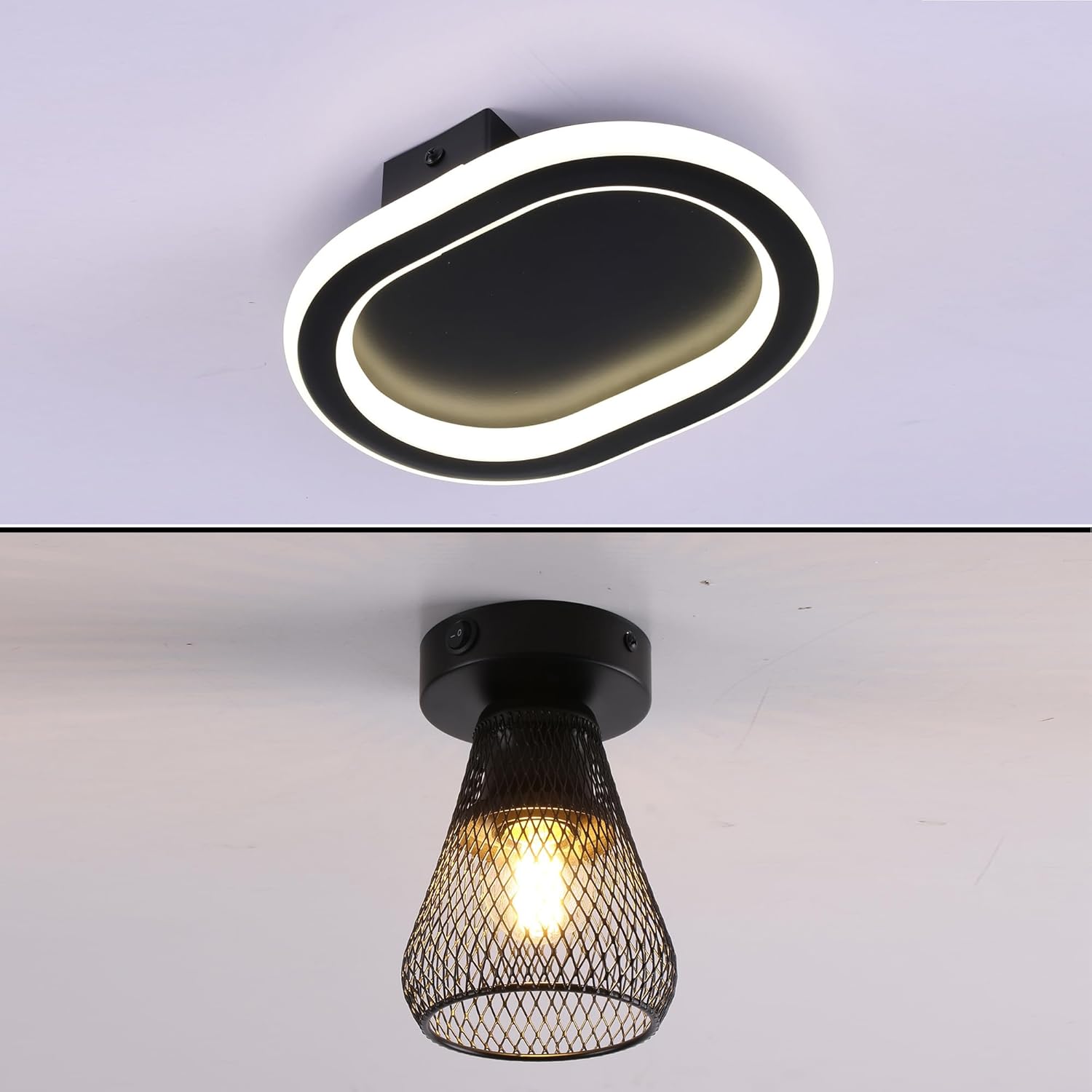 12V RV Ceiling Light with On&Off Swith,RV Metallic Interior Light with Bulb Included