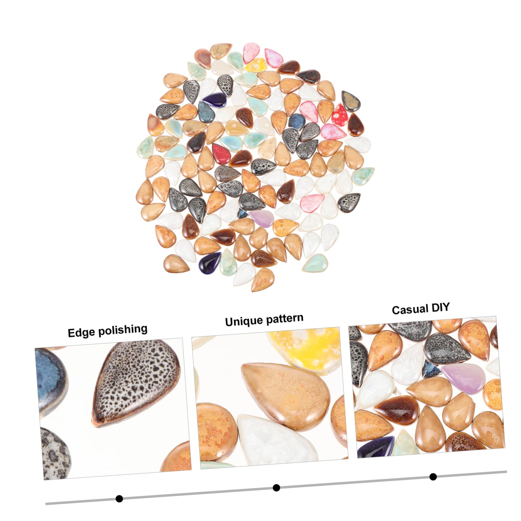 Materiale Mosaico Ceramico Fai da Te 500g, 1 Sacchetto