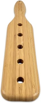 Bamboo Paddle - 1/2 Thick Wooden Spanking Paddle with Airflow Holes, Light Weight and Super Durable with Attitude. Beautiful Smooth Finish & Chamfered Holes - BamPaddle