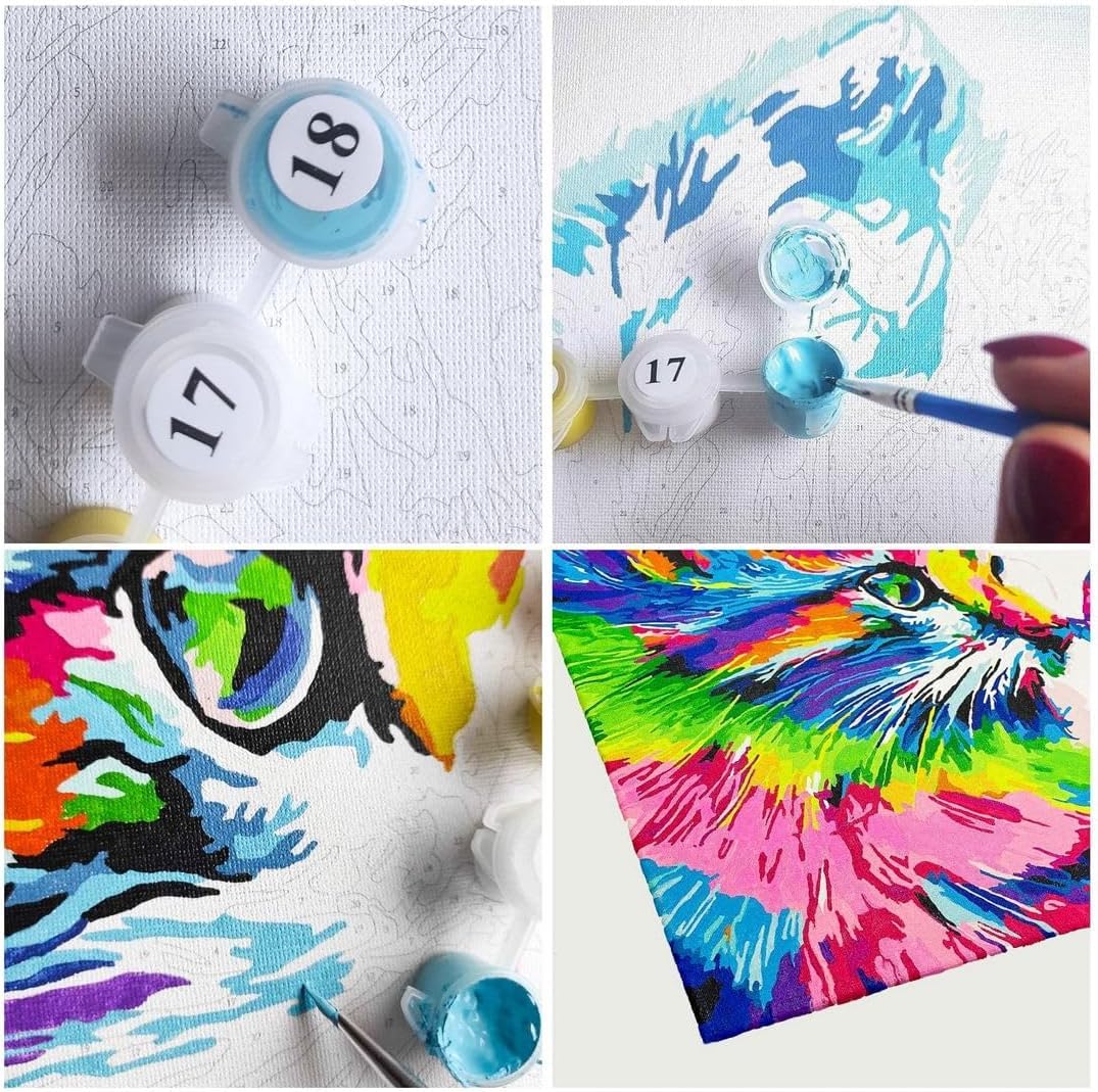 Artnapi Pintura por números Adultos con marco | DIY pintado a mano | Flor de la Artnapi Pintura por números Adultos con marco | DIY pintado a mano | Flor de la