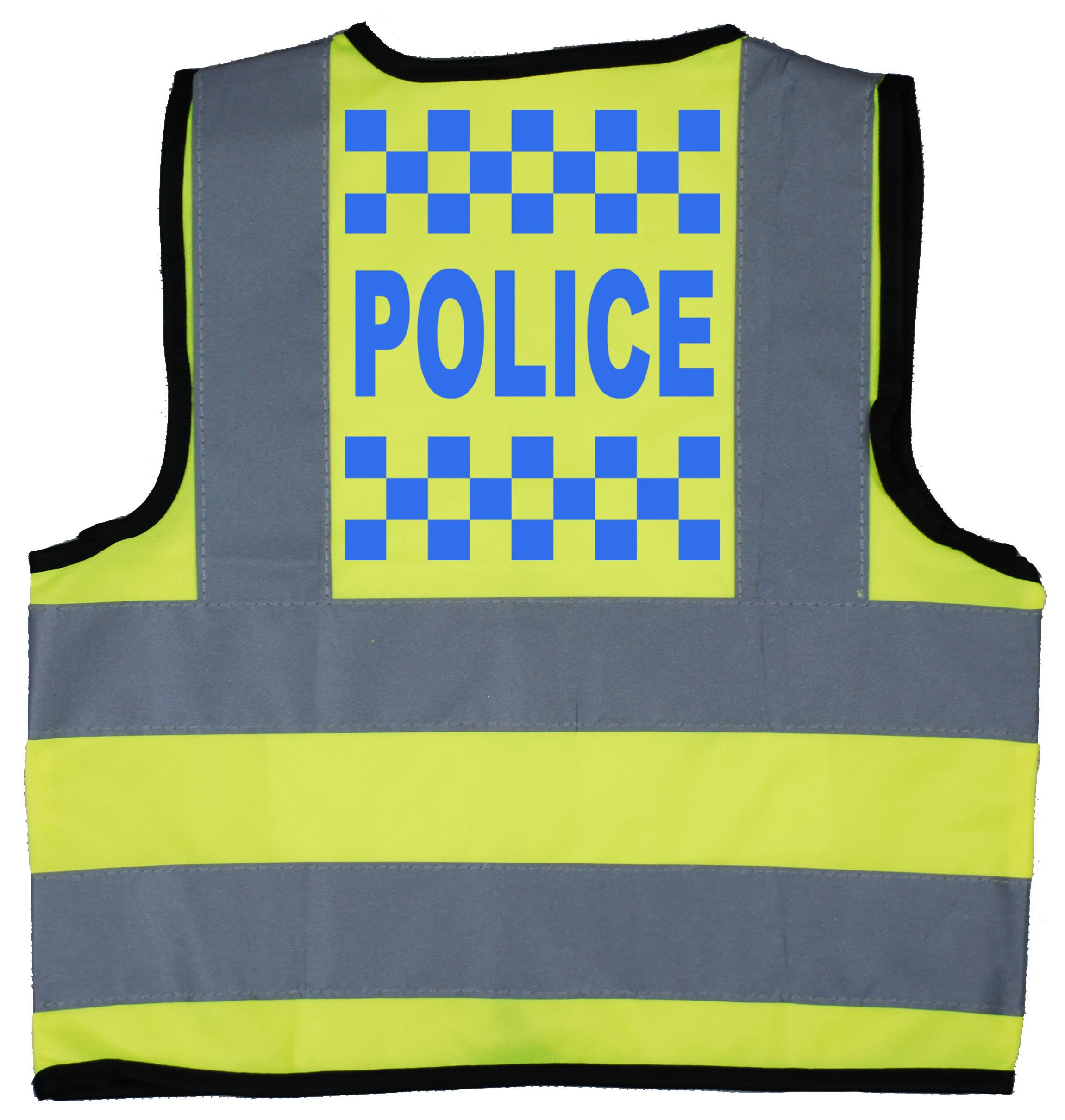 Acce Products Police Baby, Toddler. Children, Kids Hi Vis Safety Jacket/Vest Sizes 0 to 8 Years Optional Personalised On Front 4-6 Years, Yellow