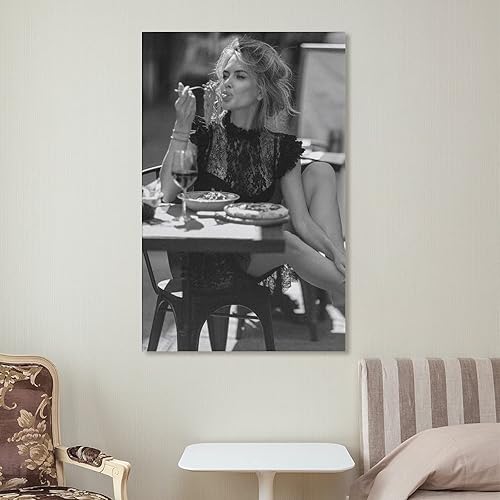 Miniatura 7 de Póster de mujer italiana comiendo pasta, 1950, foto vintage en blanco y negro, impresión de pasta, póster de pasta, pósteres e impresiones