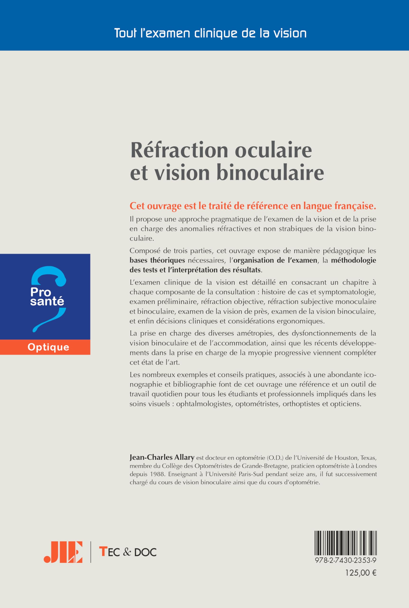 Réfraction oculaire et vision binoculaire