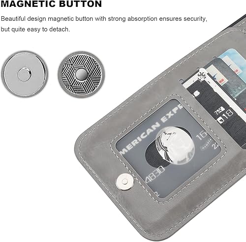 Miniatura 7 de KIHUWEY Compatible con iPhone 13 Pro Max Funda Cartera con Soporte para Tarjetas de Crédito, Cuero Premium Cierre Magnético Soporte Plegable Funda