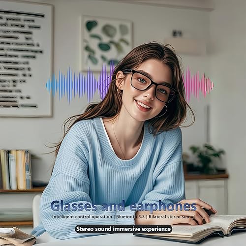 Miniatura 4 de Gafas inteligentes para hombres, gafas de sol Bluetooth transparentes para mujeres con lentes magnéticas UV400 polarizadas anti-luz azul, Bluetooth