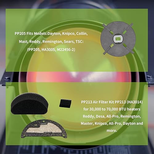 Miniatura 5 de PP205 Kit de rotor de 5/8 "y filtro de aire PP213 para calentador de aire HA3005 KFA1022 HA3014 710221010