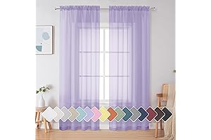 Soft and Dreamy Lavender Sheer Curtains