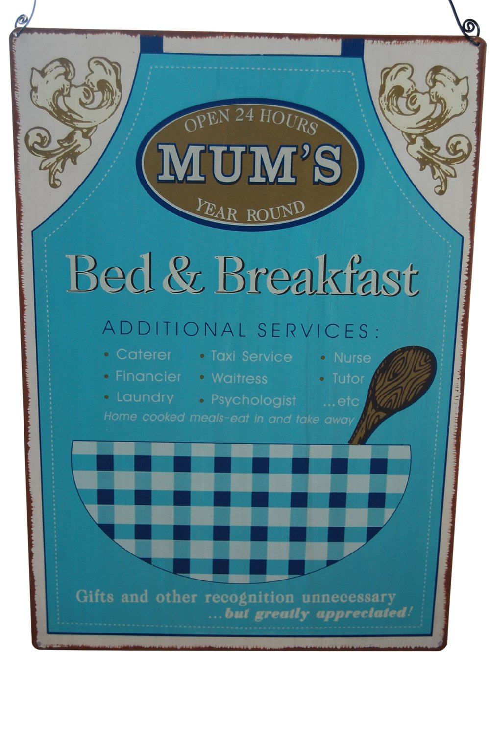 Mum's Bed and Breakfast Metal Sign