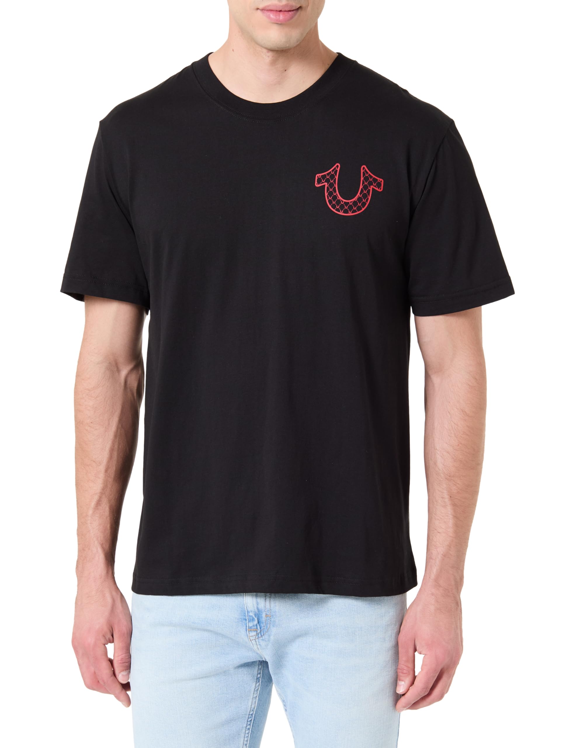 True Religion Filled Horseshoe Script Buddha tee Camiseta Hombre (Pack de 1)