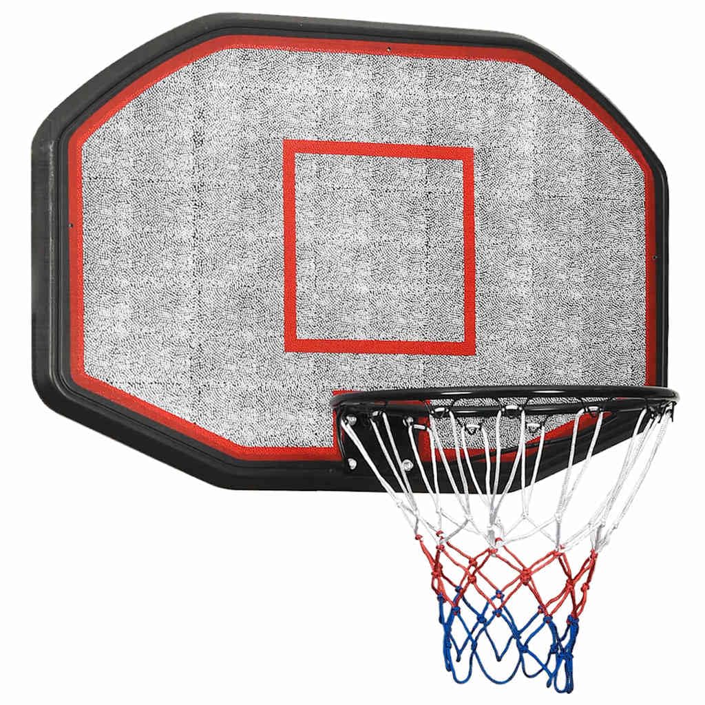 vidaXL Basketball Backboard Sporting Goods Basketball Board Hoop Wall-mounted Backboard for Indoor and Outdoor Black 109x71x3 cm Polyethene