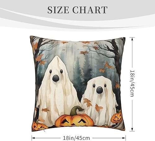 Miniatura 8 de Trick or Treat Happy Halloween - Fundas de almohada de Halloween, fundas de cojín de fantasmas y perros, fundas de almohada decorativas para el