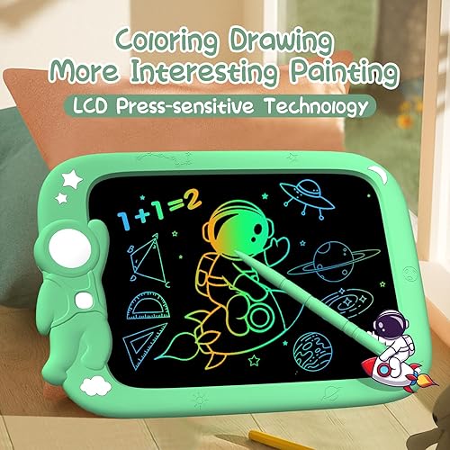 Miniatura 3 de Tableta de escritura LCD para niños, almohadilla de dibujo colorida de astronauta, tablero de bocetos borrable, juguete de viaje de aprendizaje para
