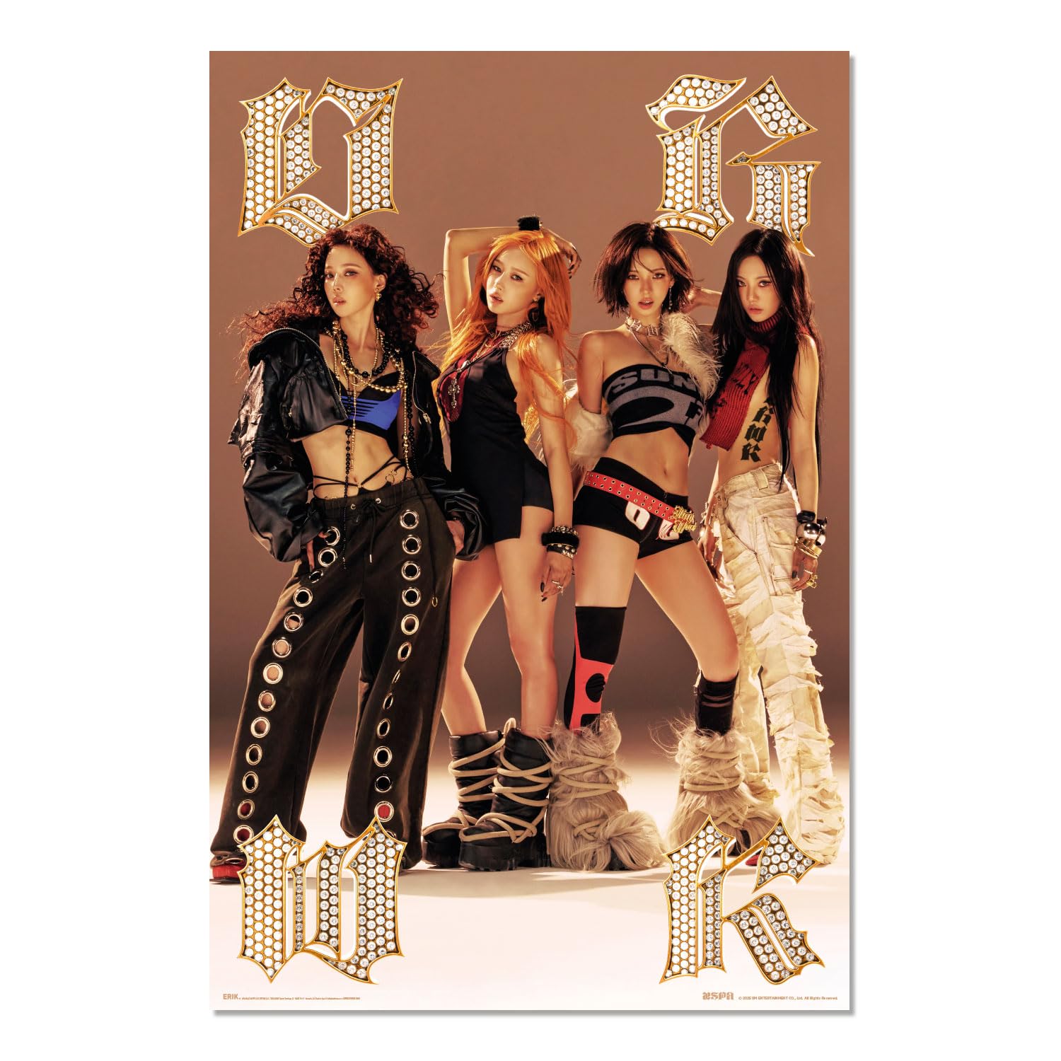 Grupo Erik Poster Aespa Dirty Work - 36 x 24 inches / 91.5 x 61 cm - Shipped Rolled Up - Cool Posters, Art Poster, Wall Posters & Prints