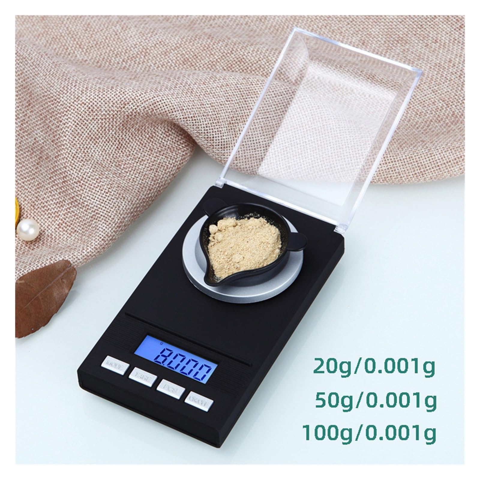 Mini Báscula Digital De Bolsillo Alta Precisión 0.001g, Palma For Joyería, Portátil Peso En Quilates, Micro Balanza For Cocina Medición Precisa Esfuerzo(100g 0.001g)