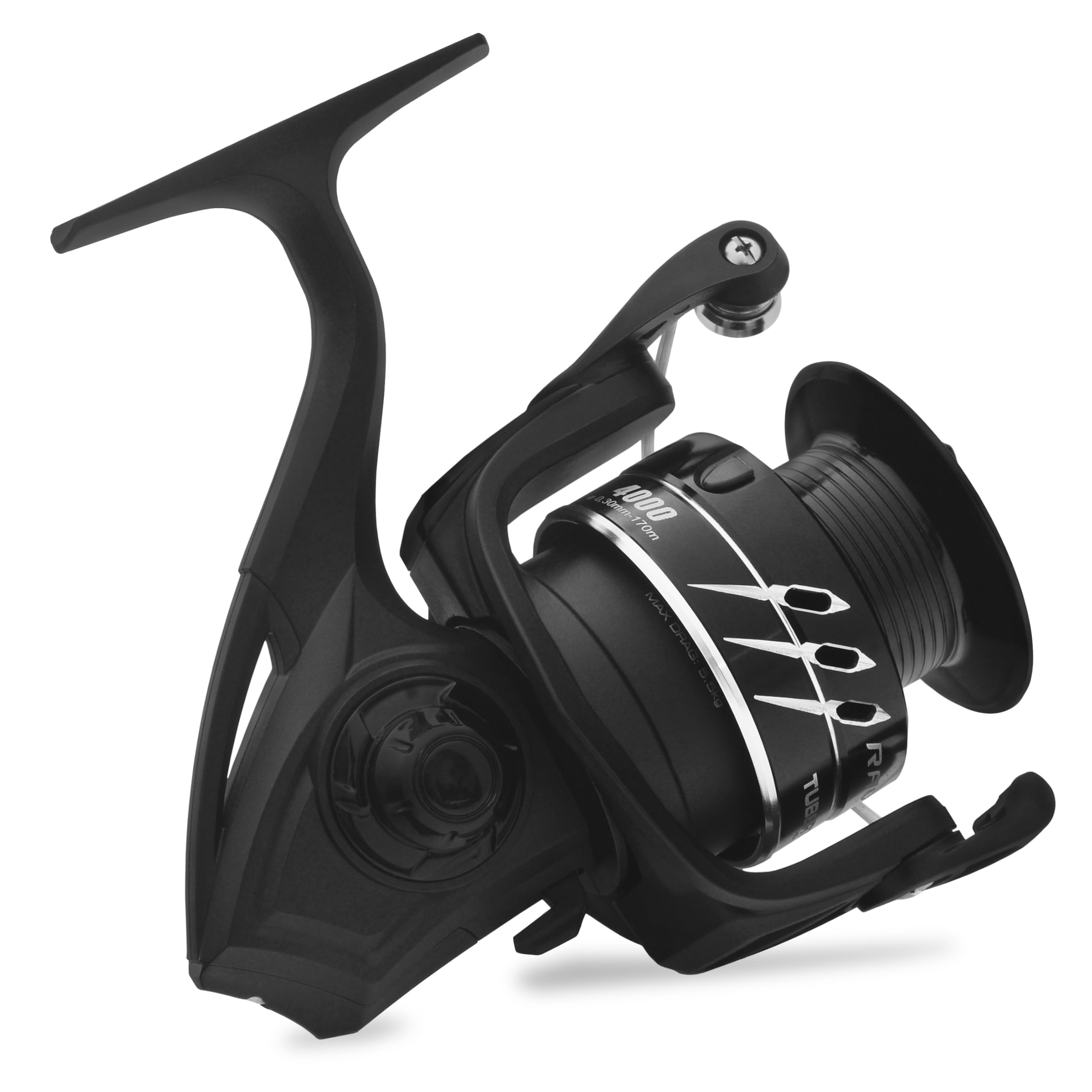 Tubertini 9928xx Rave - Mulinello pesca Spinning, Bolognese e Feeder Leggero, Corpo in Grafite