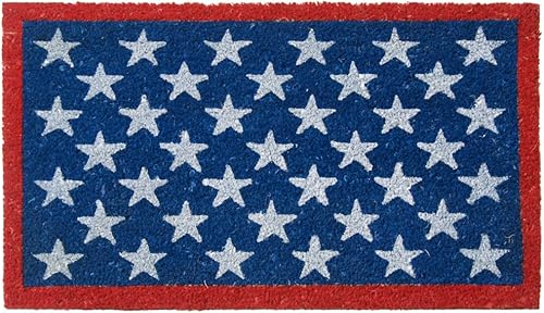 Rubber-Cal Tapete patriótico "rojo, blanco y azul", 18 x 30 pulgadas