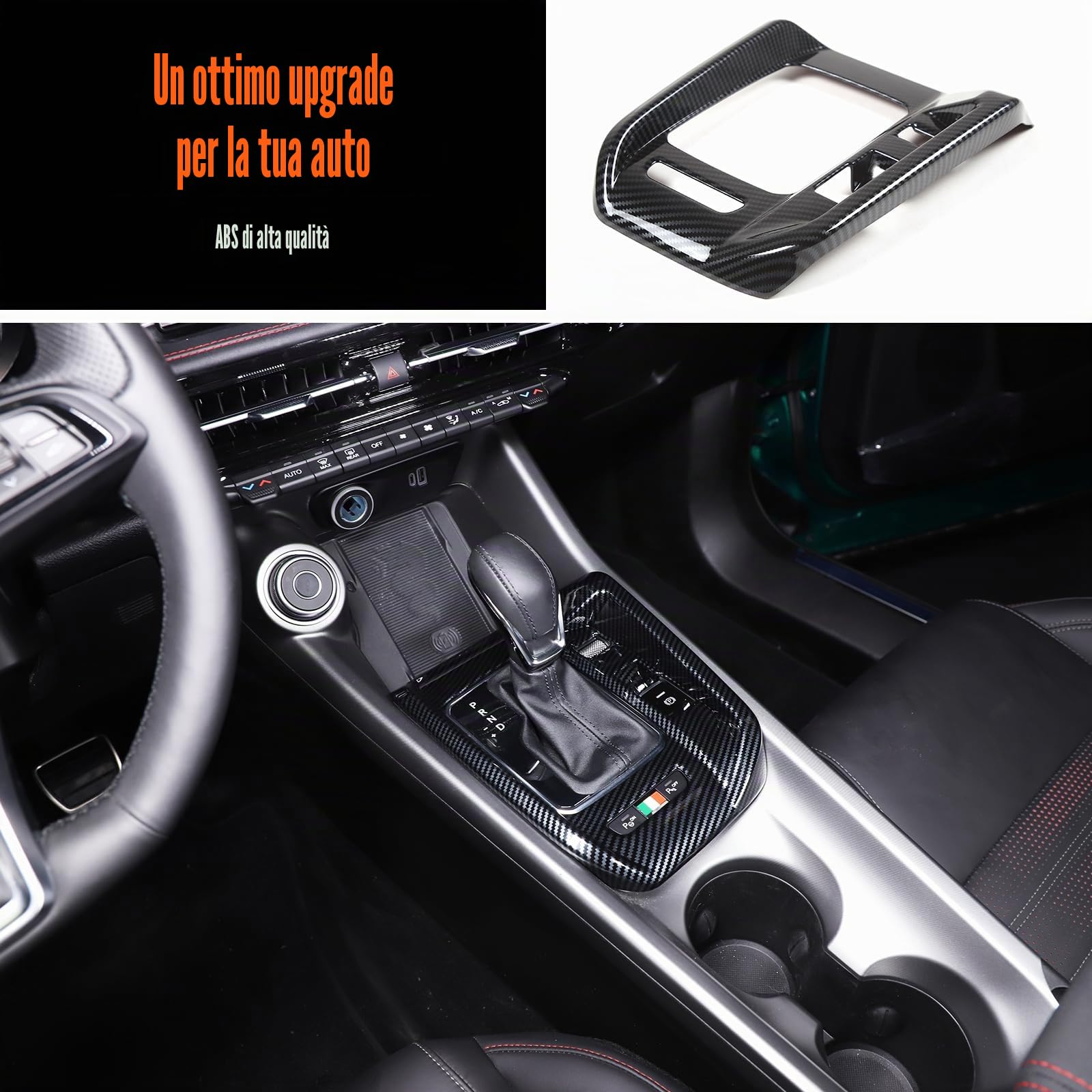 Copertura del telaio del pannello del cambio della console centrale dell'auto in plastica ABS compatibile con Alfa Romeo Tonale 2022-2024 accessori interni