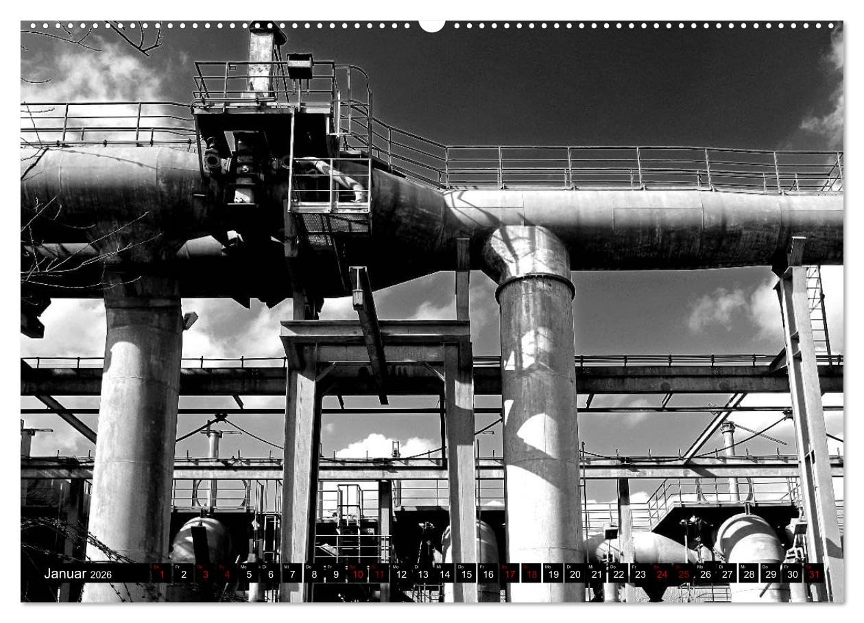 LaPaDu-Hüttenwerk Duisburg (hochwertiger Premium Wandkalender 2026 DIN A2 quer), Kunstdruck in Hochglanz: Industriekultur vom Feinsten (CALVENDO Orte)