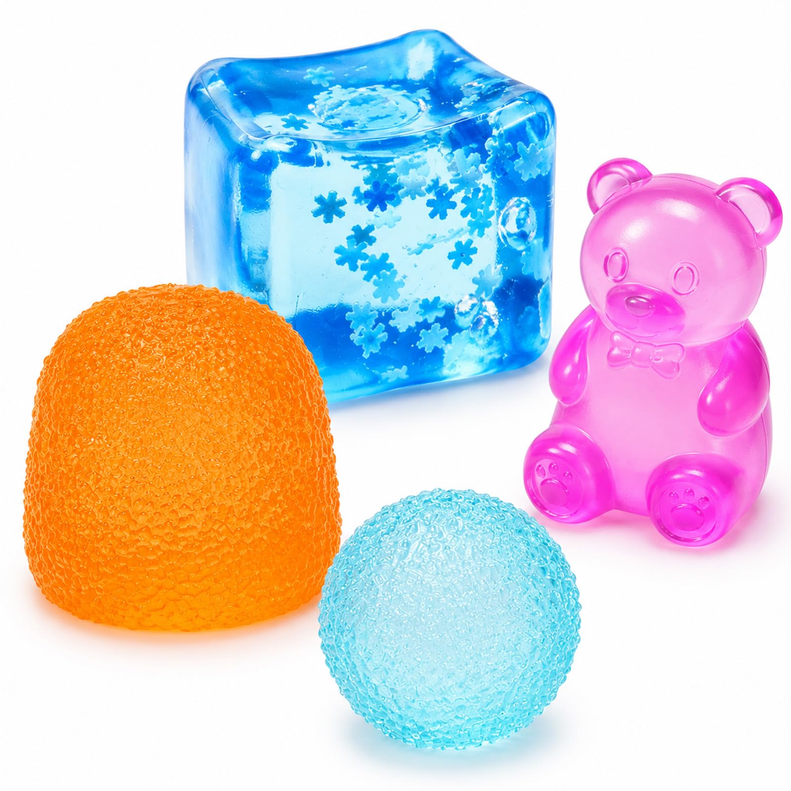 4Pcs Squishy Fidget Set, Soft Squishies for Daily Relaxation & Quiet Moments