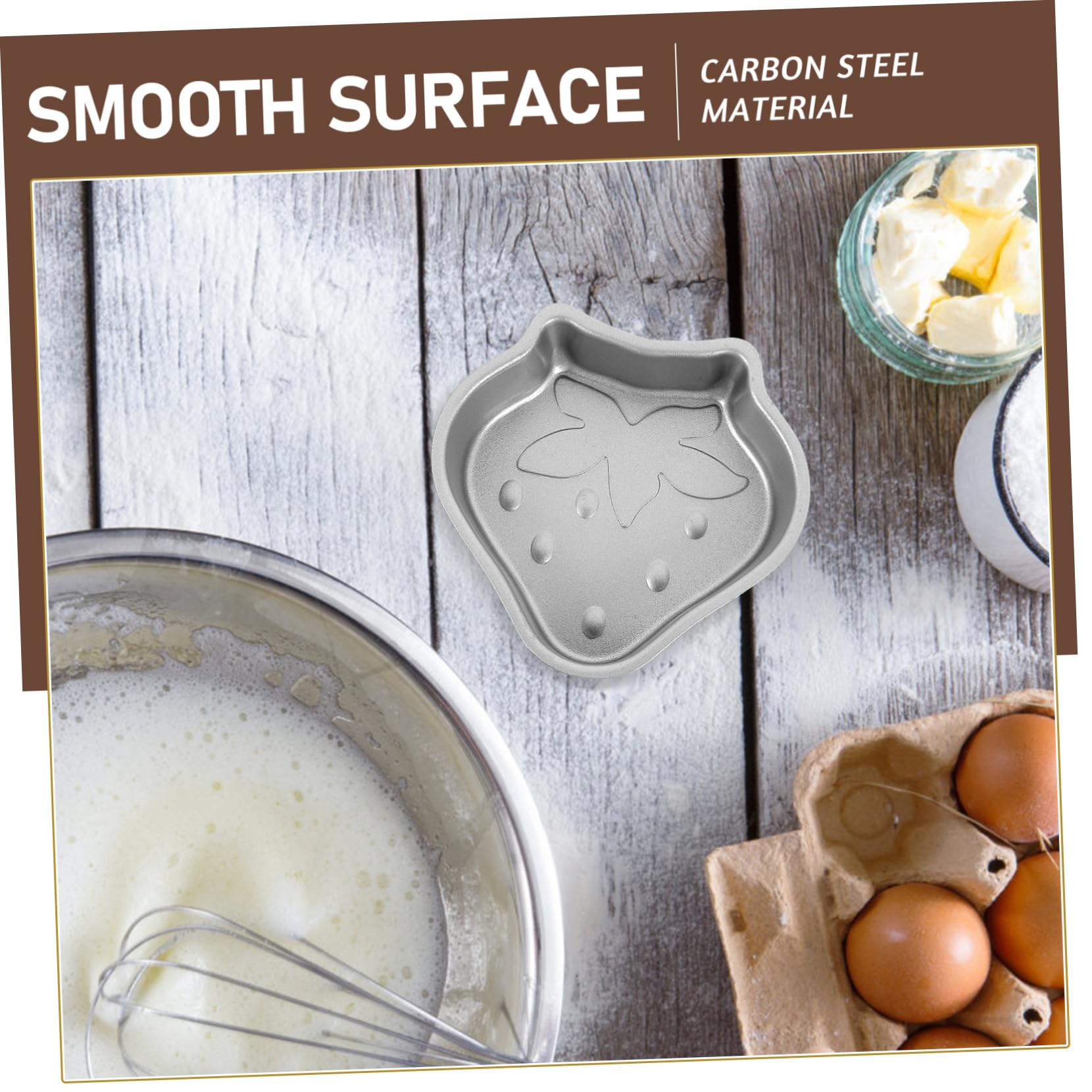 PRETYZOOM 5 Set Di Teglie Da Forno A Forma Di Cuore Per Fragole Teglie Antiaderenti Per Budino Cupcake Muffin Ramekin Teglia Per Crostate Per Torte in Materiale Sicuro 3 Pezzi*5