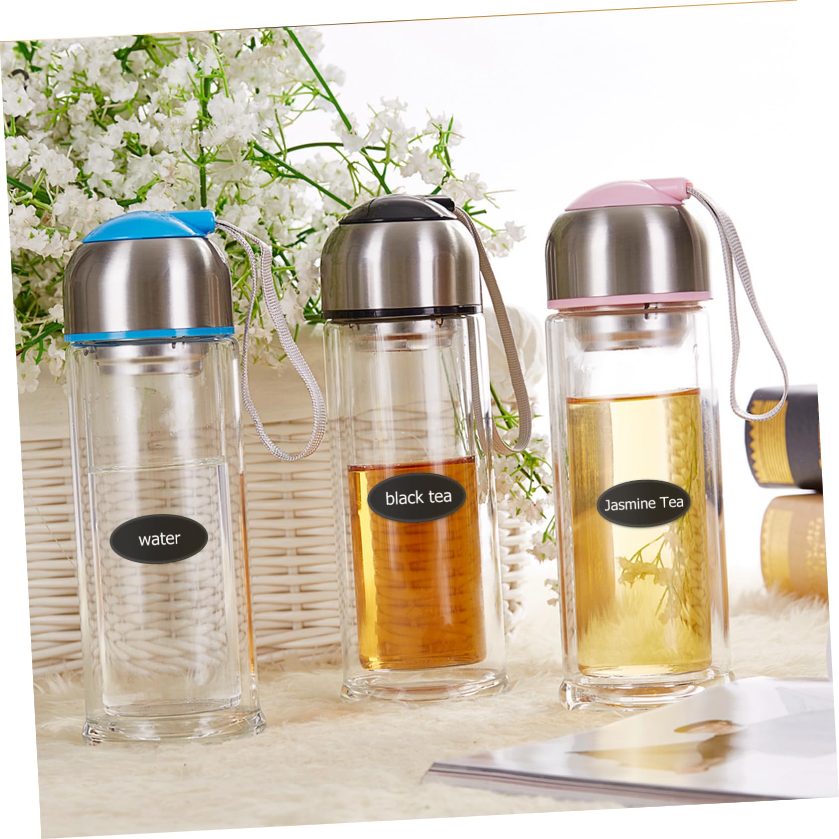 TOGEVAL 148pcs Spice Jar Stickers Sticky Chalkboard Labels for Easy Identification Design for Kitchen Bottles Cans Self-Adhesive Convenient Organization Matte Finish