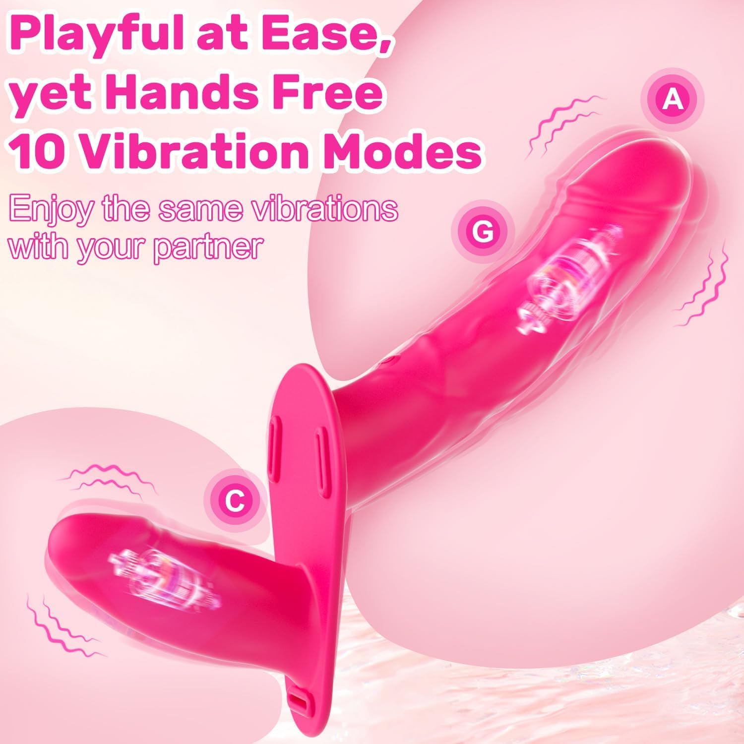 Strap-on Dildo Doble Strapon Cinturones Vibradores, Arnes Doble Silicona, Arneses Sexuales Dildos, Consolador Mujer Lesbianas Sex Toy, Juguetes Eróticos para Pareja Sexuales (Rosa)