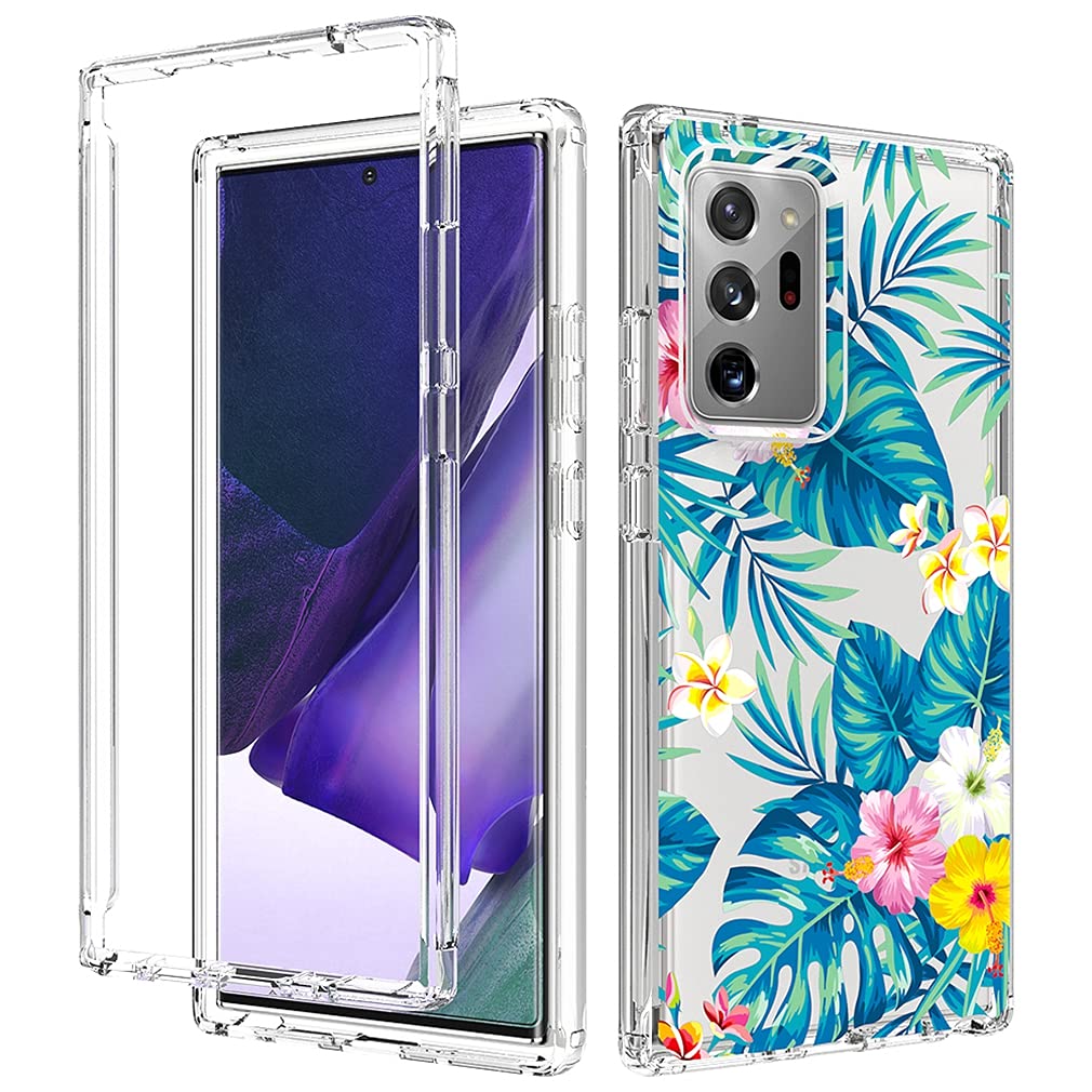 Coque pour Galaxy Note 20 Ultra 5G transparente souple antichoc fleurs - 8