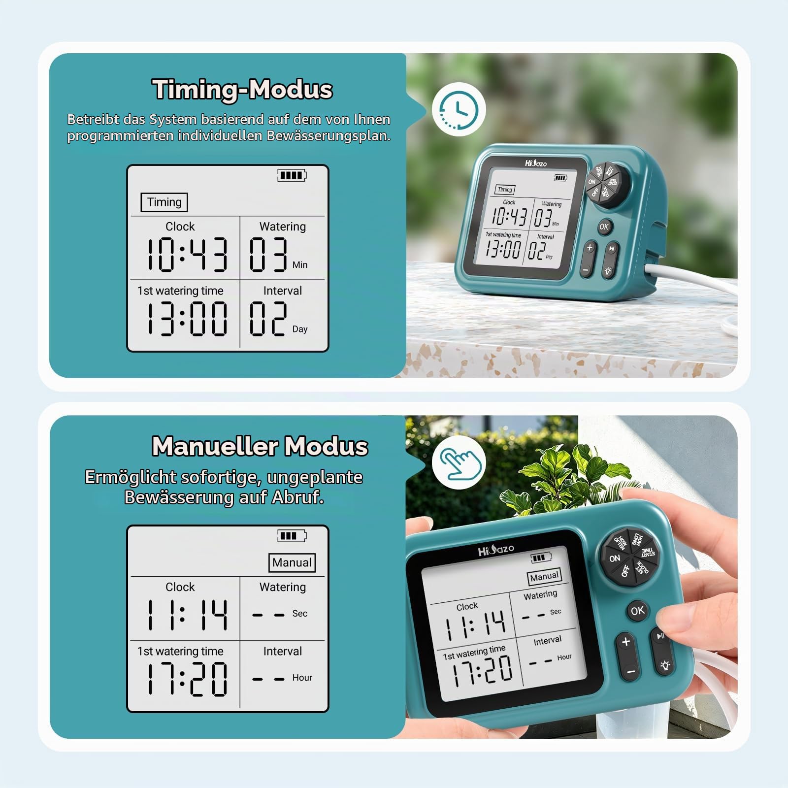 Automatisches Tropfbewässerungssystem mit 4W Solarpanel | Bewässerungsset für 15 Pflanzen, 800 ml/min Pumpe, Anti-Heberventil Urlaubsmodus für Balkon & Garten