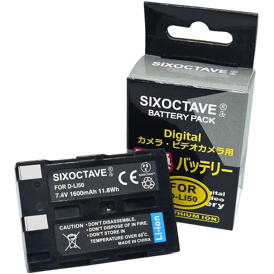 Amazon | SIXOCTAVE ペンタックス 用 D-Li50 コニカミノルタ 用