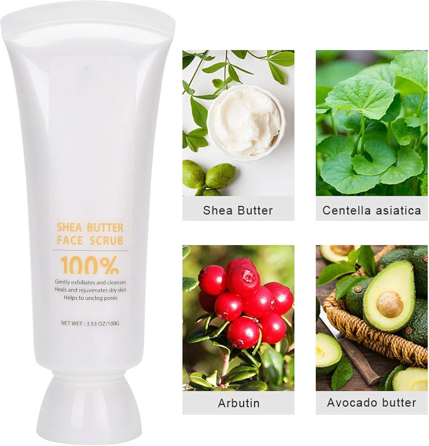 2pcs Face Exfoliating Cream, Moisturizing Scrub Cream Reduce Pores