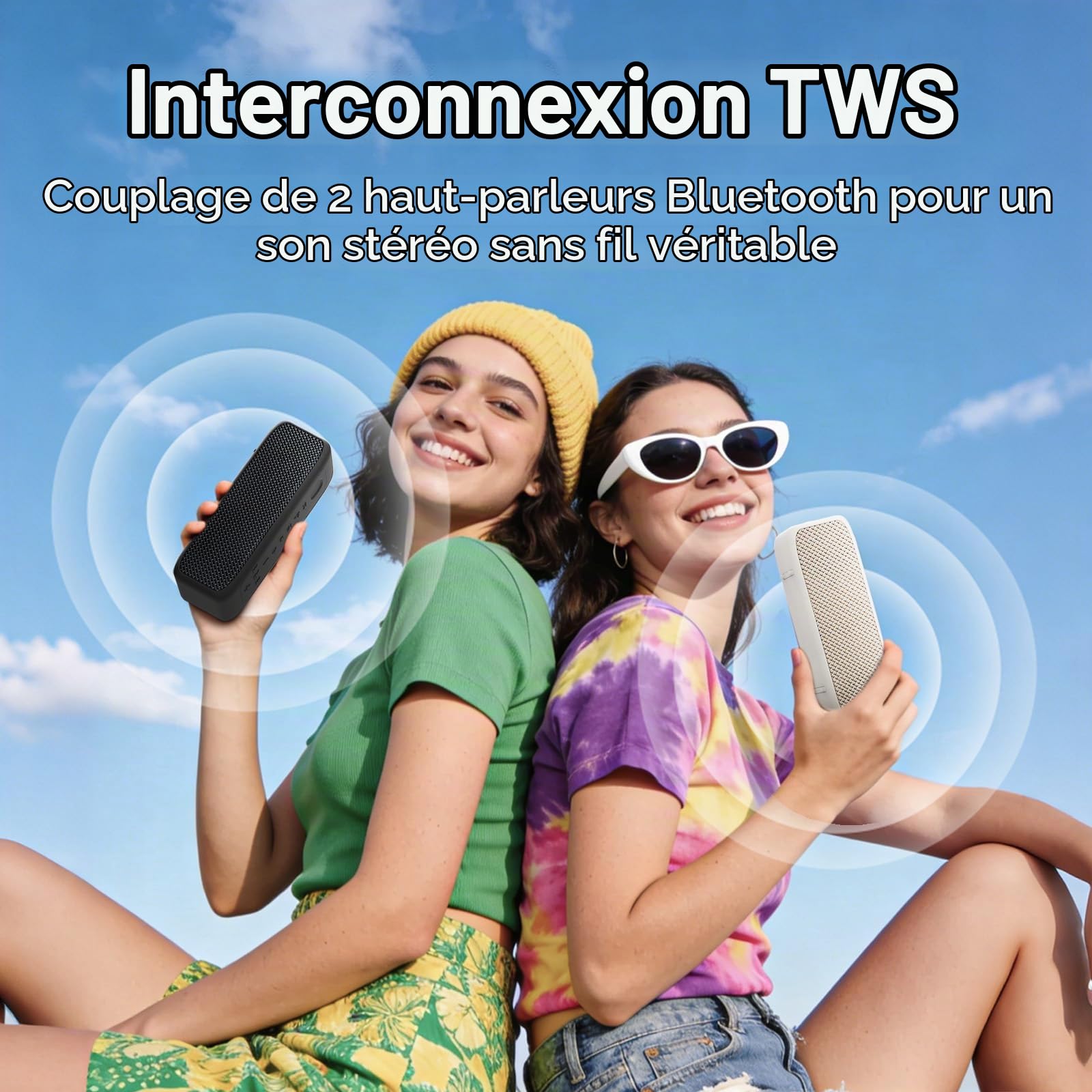NOBIS Enceinte Bluetooth 20W IP68 Étanche Bluetooth 6.0 Portable