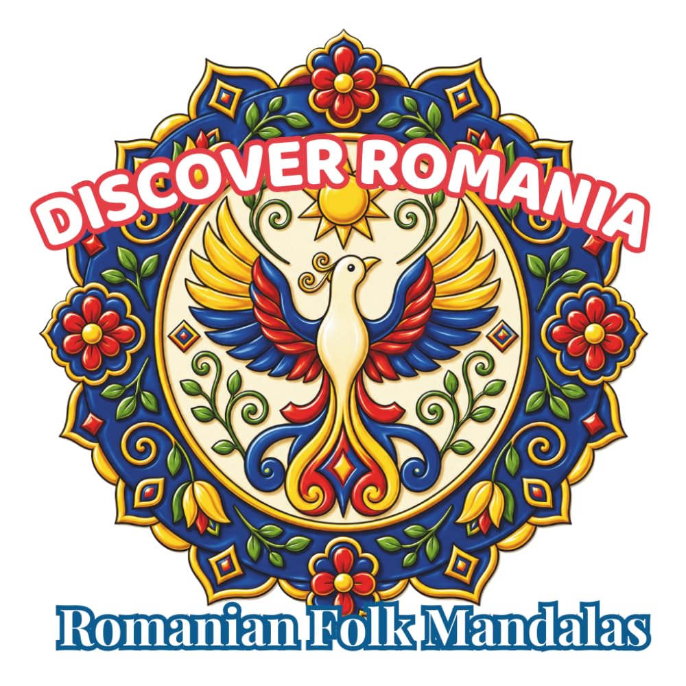 Discover Romania: Romanian Folk Mandalas Coloring Book: 48 Folk Art Mandalas Inspired by Traditional Romanian Motifs, Regional Symbols and Cultural Heritage (Discover Romania Coloring Collection)