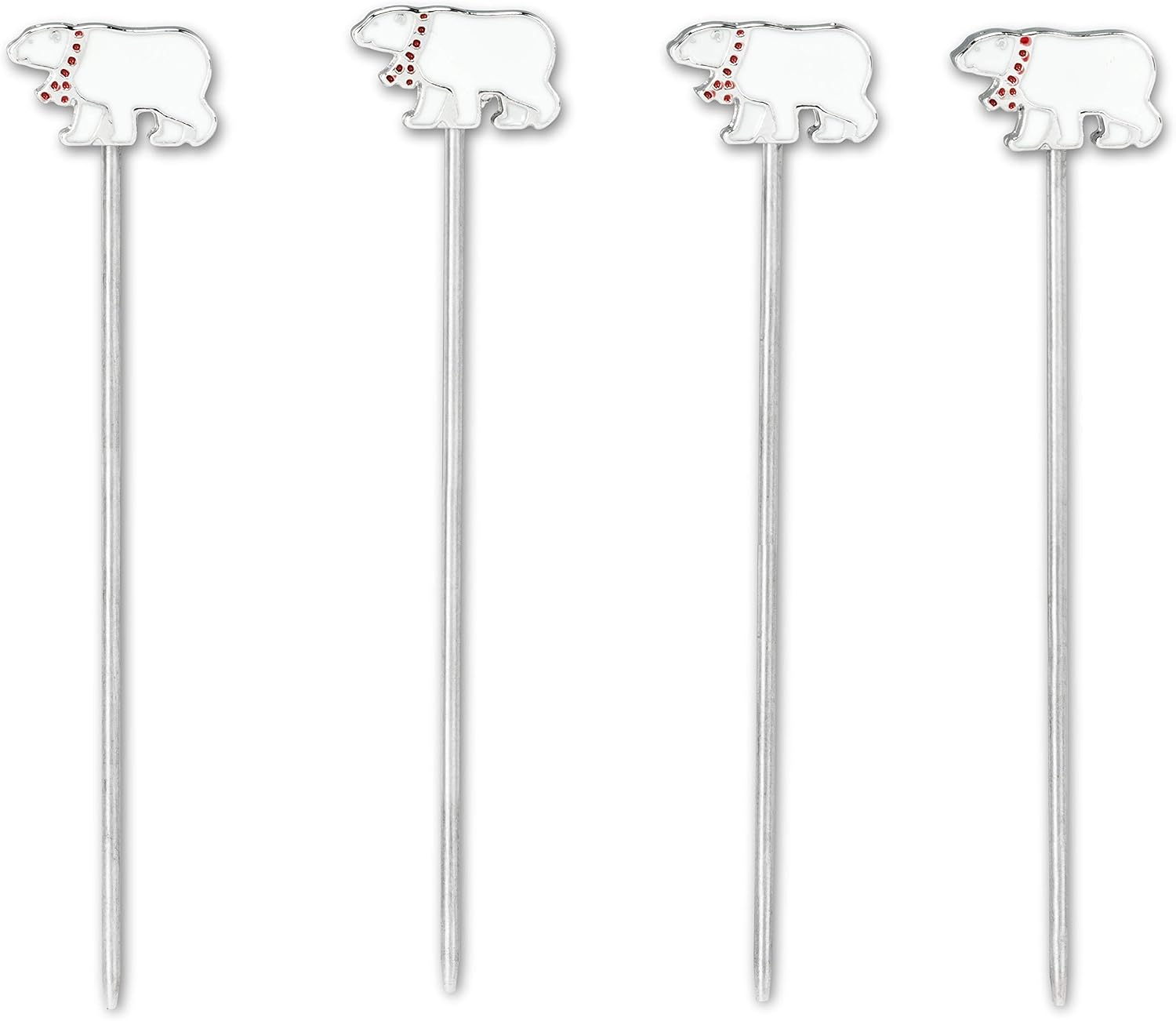 Abbott Collection 27-BJORN-025 Polar Bear Cocktail Forks. Set of 2, Silverplated