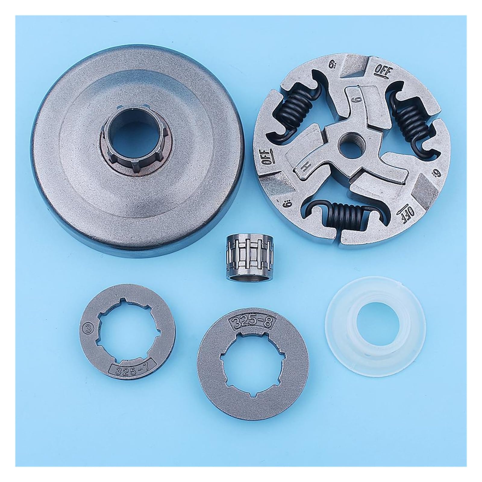 325" Clutch Drum Rim Sprocket Bearing Kit for Husqvarna 359 357XP 357 XP Chainsaw Replacement Spare Parts 7T & 8T Garden Tools