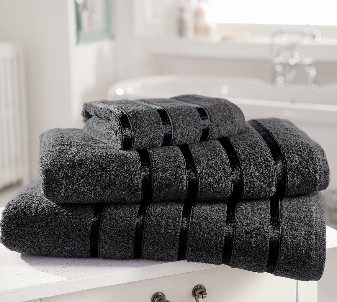 Gc Gaveno Cavailia Dark Grey Gaveno Cavailia Egyptian Cotton Thick Absorbent 500 Gsm Kensington Bath Sheet [ Pack Of 3- (80X140 Cm), 228585