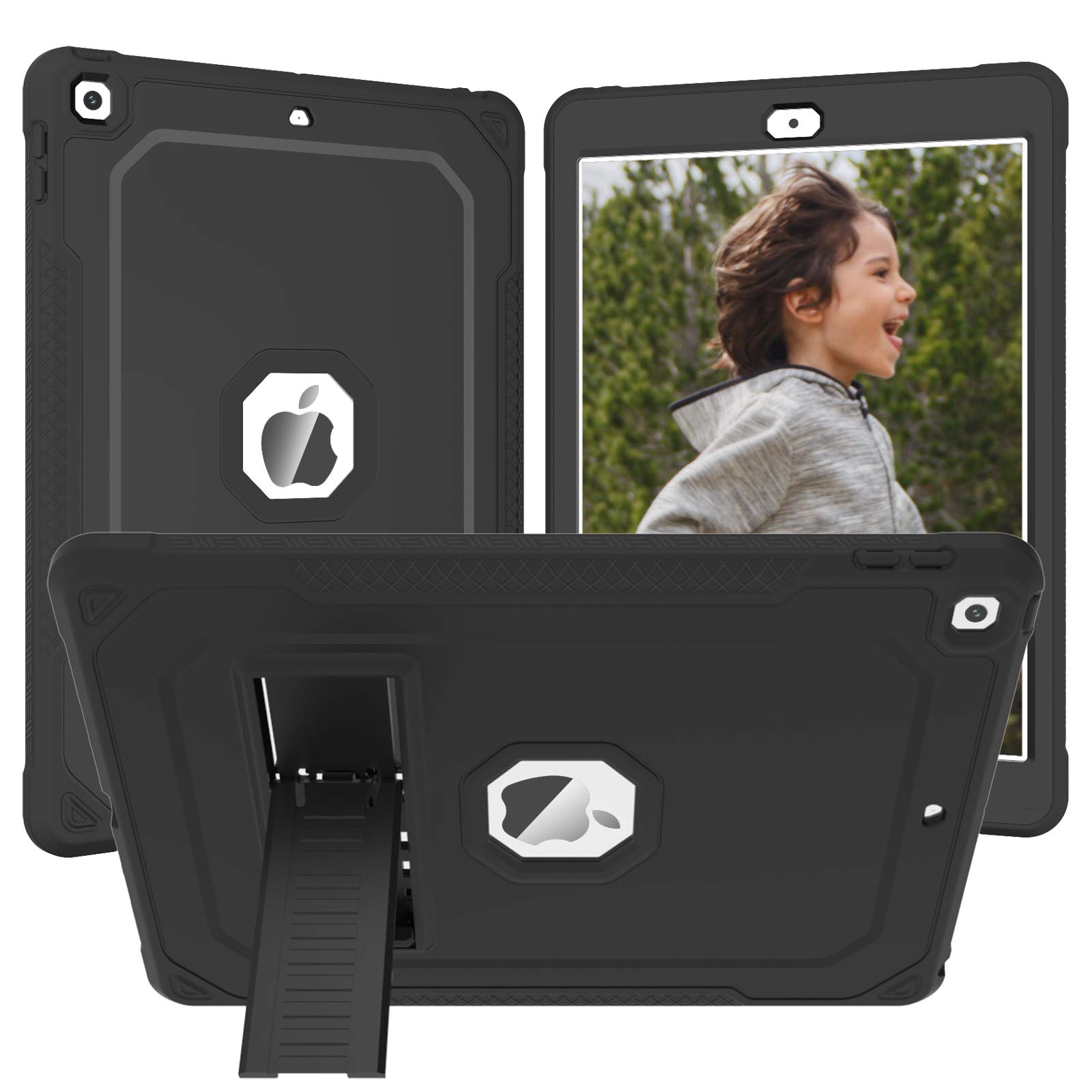 Coque iPad 7ème génération blindée avec angles renforcés absorption des chocs