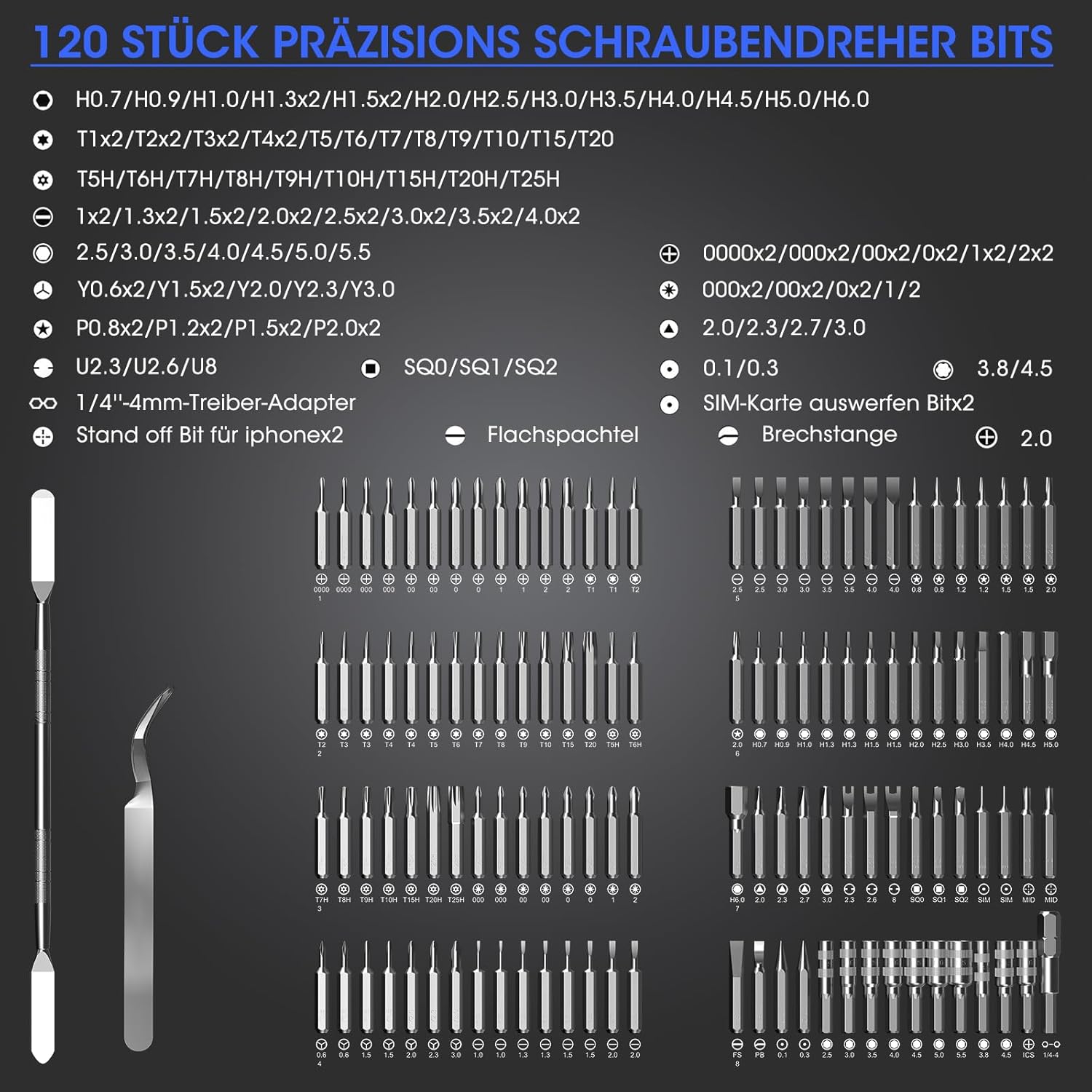 Mini 144 in 1 Elektrischer Schraubendreher Kit – Perfekt für iPhone, Laptop & mehr! 5 Drehmoment-Einstellungen mit LED-Hilfe