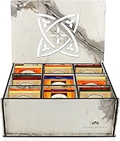 Vista 7 de RoyalHouse Caja Organizadora de Almacenamiento de Té de Madera Premium (MDF Duro) (Marrón), Caja Decorativa Multifuncional Ecológica, 9