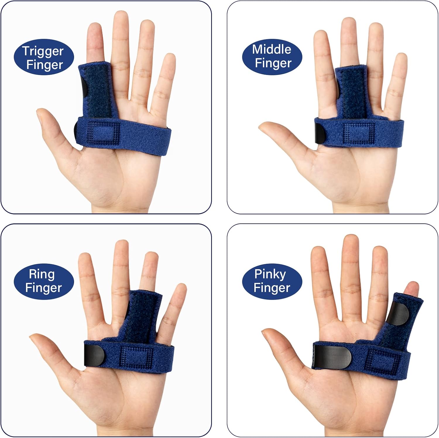 Trigger Finger Splint,Adjustable Finger Support Brace Bonus Fastening Tape for Alleviating Finger Locking,Popping,Bending,Stiffness,Tendon Release and Pain Relief from Stenosing Tenosynovitis