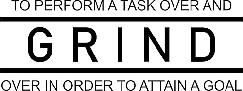 My Vinyl Story Large Grind - Calcomanía de pared inspiradora para decoración de oficina, cita inspirada, motivada, enfocada positiva, arte de pared,