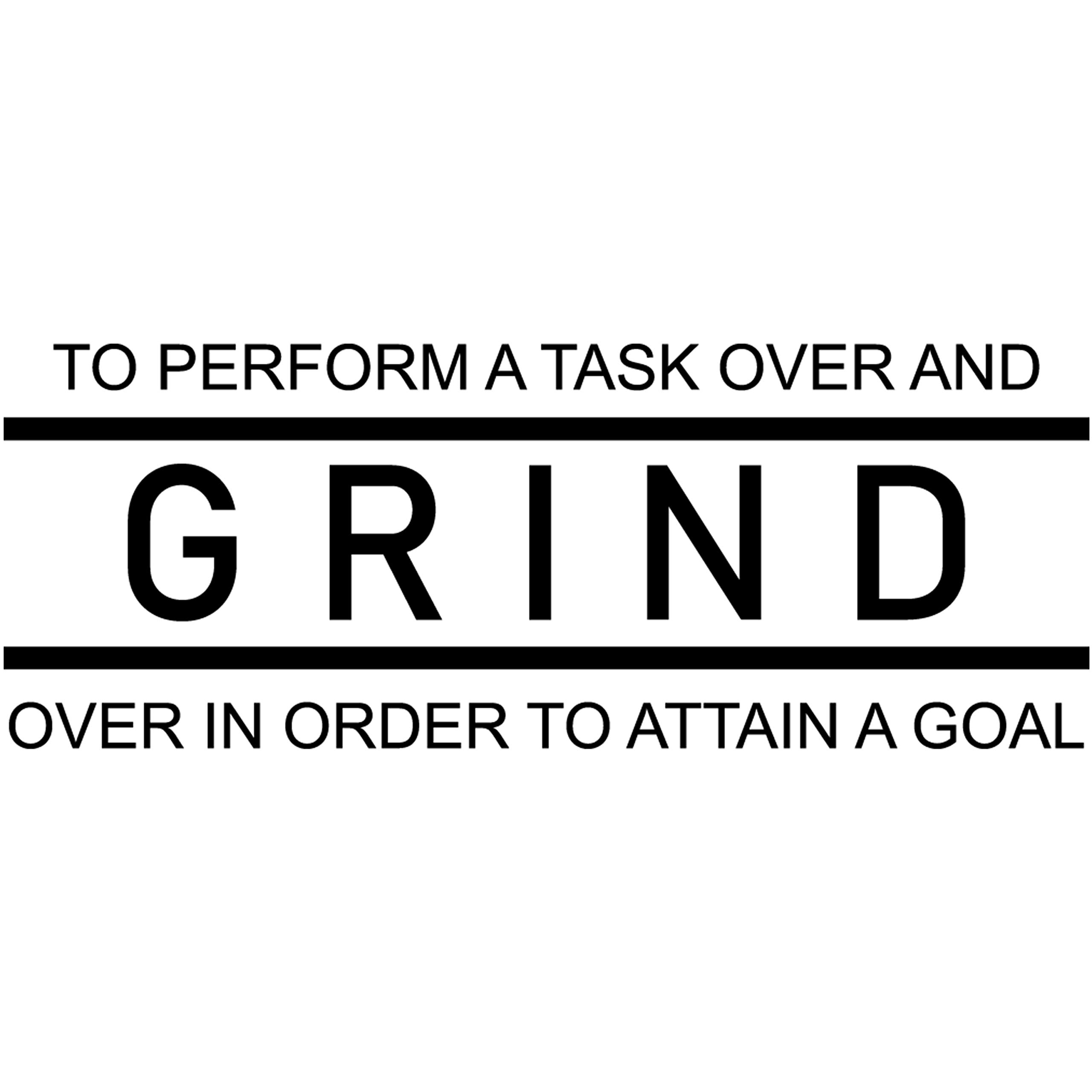Sticker mural en vinyle grind hustle citation motivante pour bureau 91x15cm