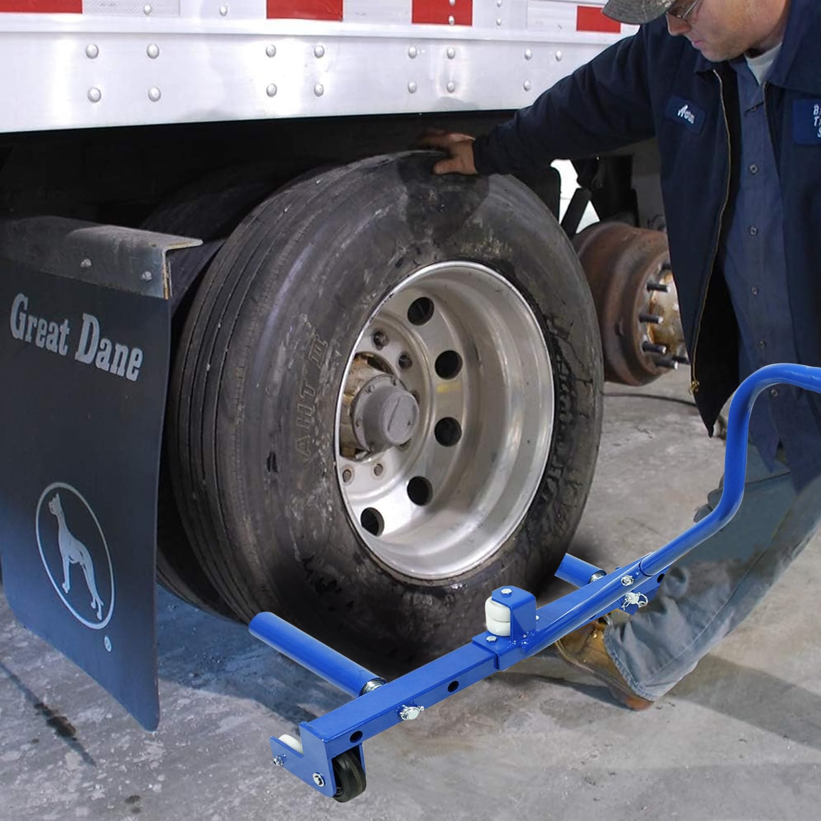 Rueda rodante ajustable de 485 LB, neumático de gran capacidad de peso, herramienta de movimiento de neumáticos para ruedas de camiones para el manejo de neumáticos de automóviles, camiones y remolq
