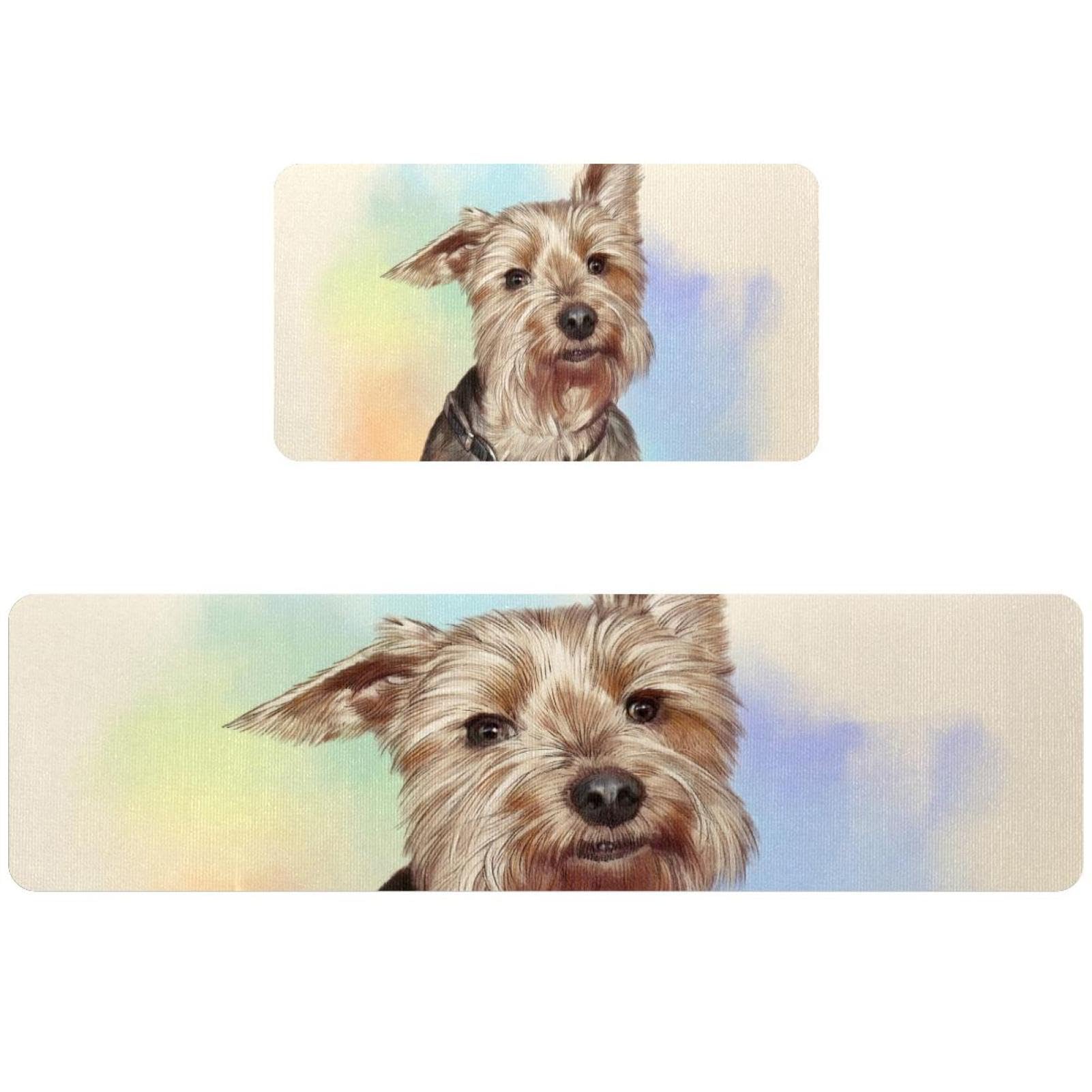 Tapis de cuisine Yorkshire Terrier antidérapants pour éviter les glissades au sol
