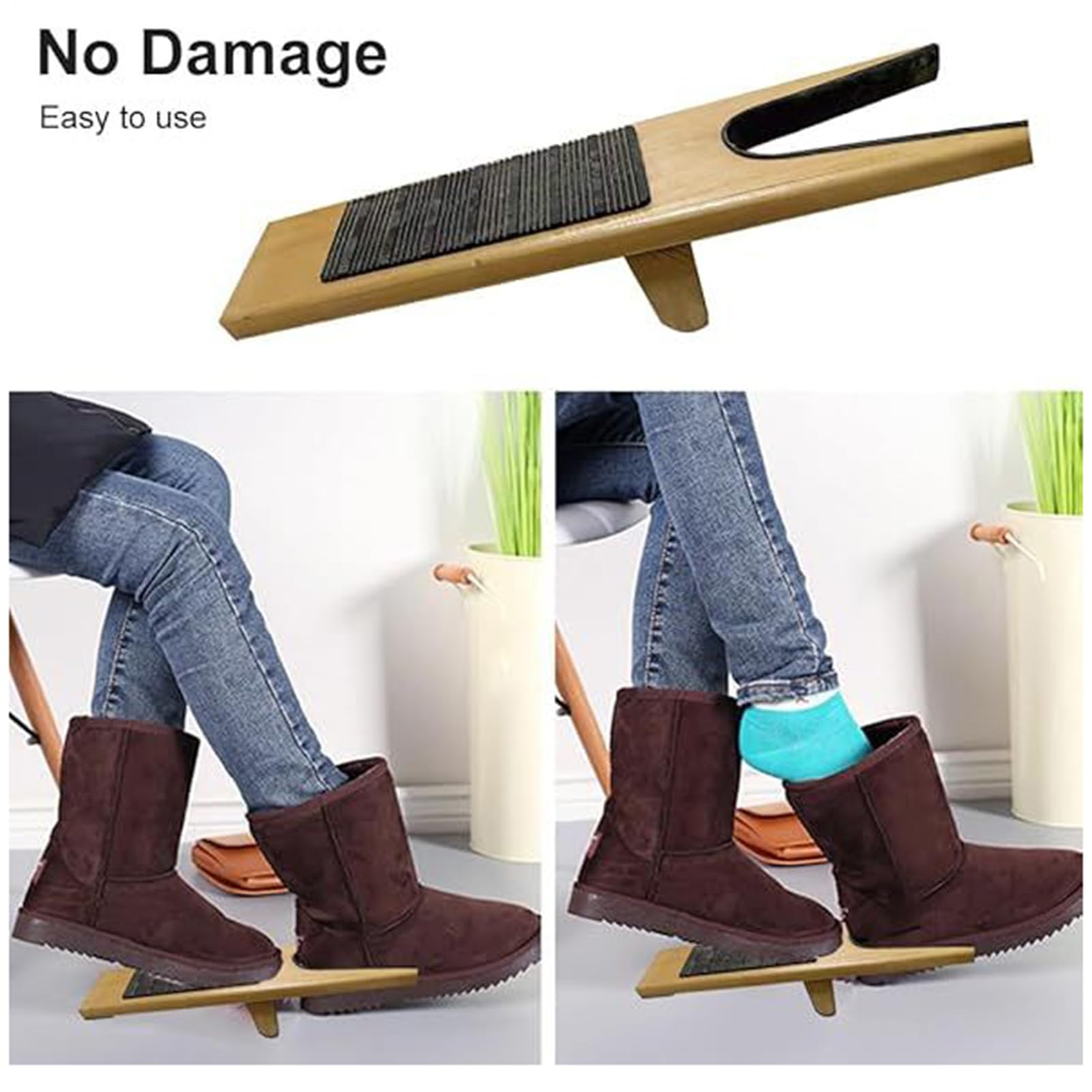 Genérico Descalzador De Botas - Sacabotas de Abertura Ancha - Tirador De Zapatos De Trabajo - Para Trabajo Conduccion De Motocicleta Snowboard Actividades Al Aire Libre Esqui Hogar Labor