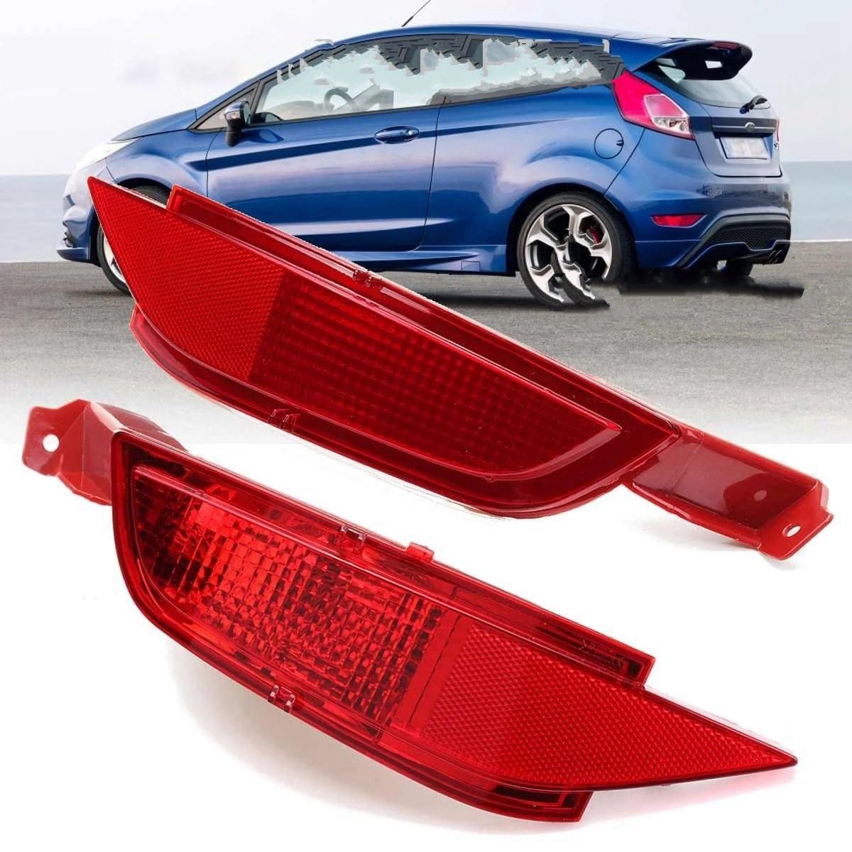 Pour Ford Pour Fiesta MK7 2008 2009-2015 Voiture Gauche Droite Arrière Pare-chocs Réflecteur Lampe Feu Stop Antibrouillard