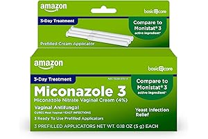 Thrush Treatment for Women: Amazon Basic Care Miconazole Nitrate Vaginal Cream (4...