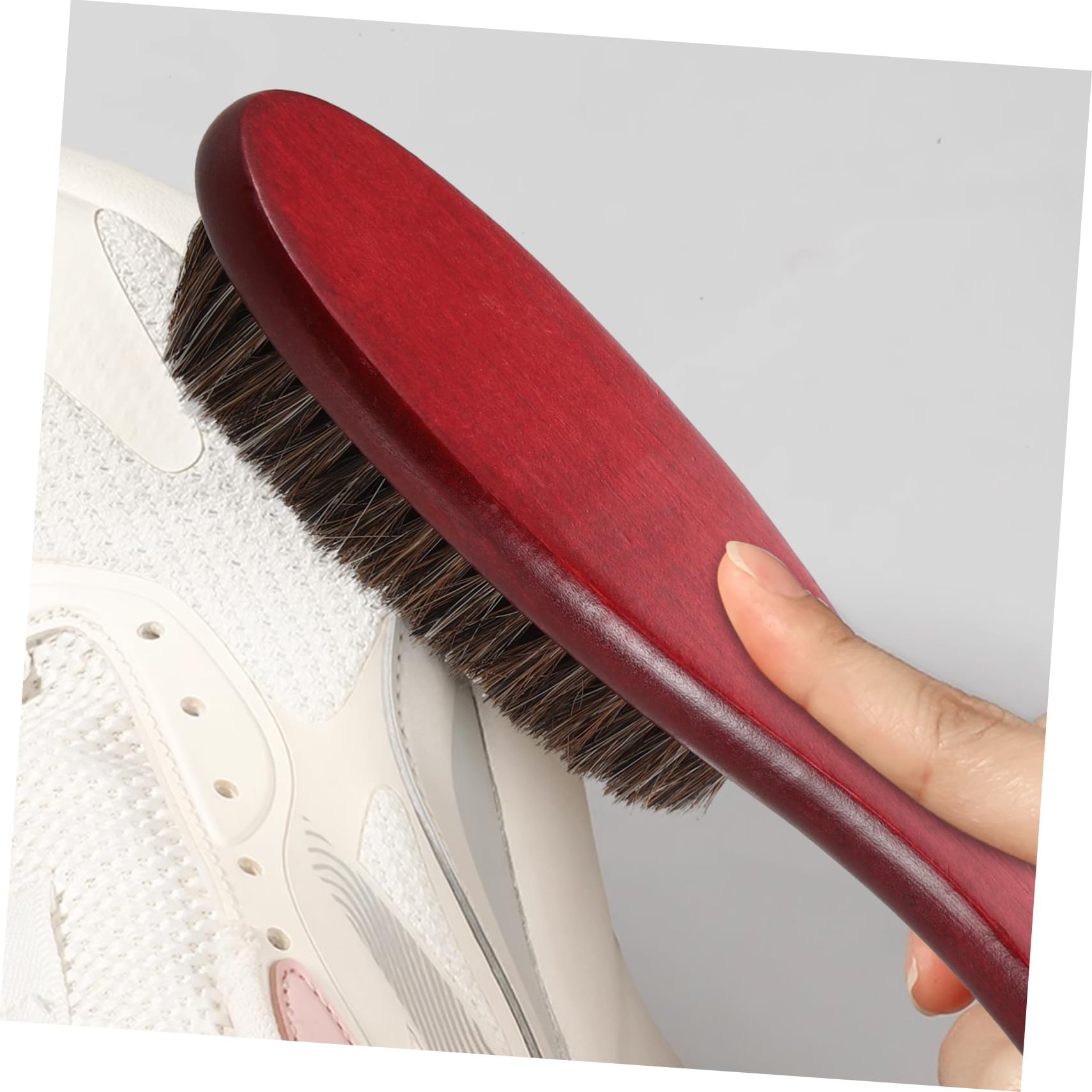 Veemoon 5 Piezas Cepillo de Haya de Caballo Largo Limpiador de Zapatillas Agente de mudanzas apretones Limpieza hilas Tela Cepillo para Botas para Limpiar de Madera
